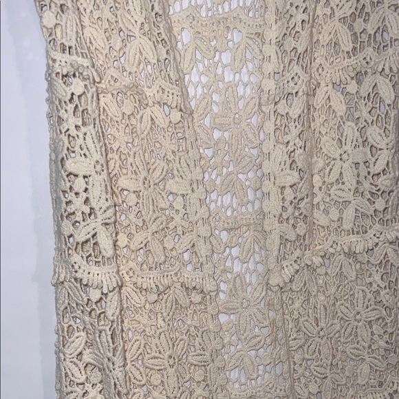 Boho Landry crochet floral cream coverup - Picture 2 of 4